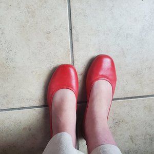 Josef Seibel Fenja 01 Red Leather Ballet Flats